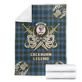 Cockburn Modern Tartan Gold Courage Symbol Blanket